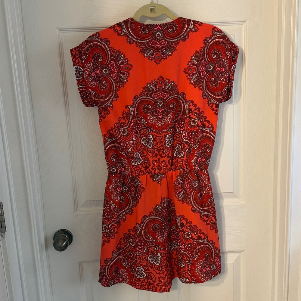 Banana Republic Paisley Coral/Red Romper size 4 - Picture 4 of 4